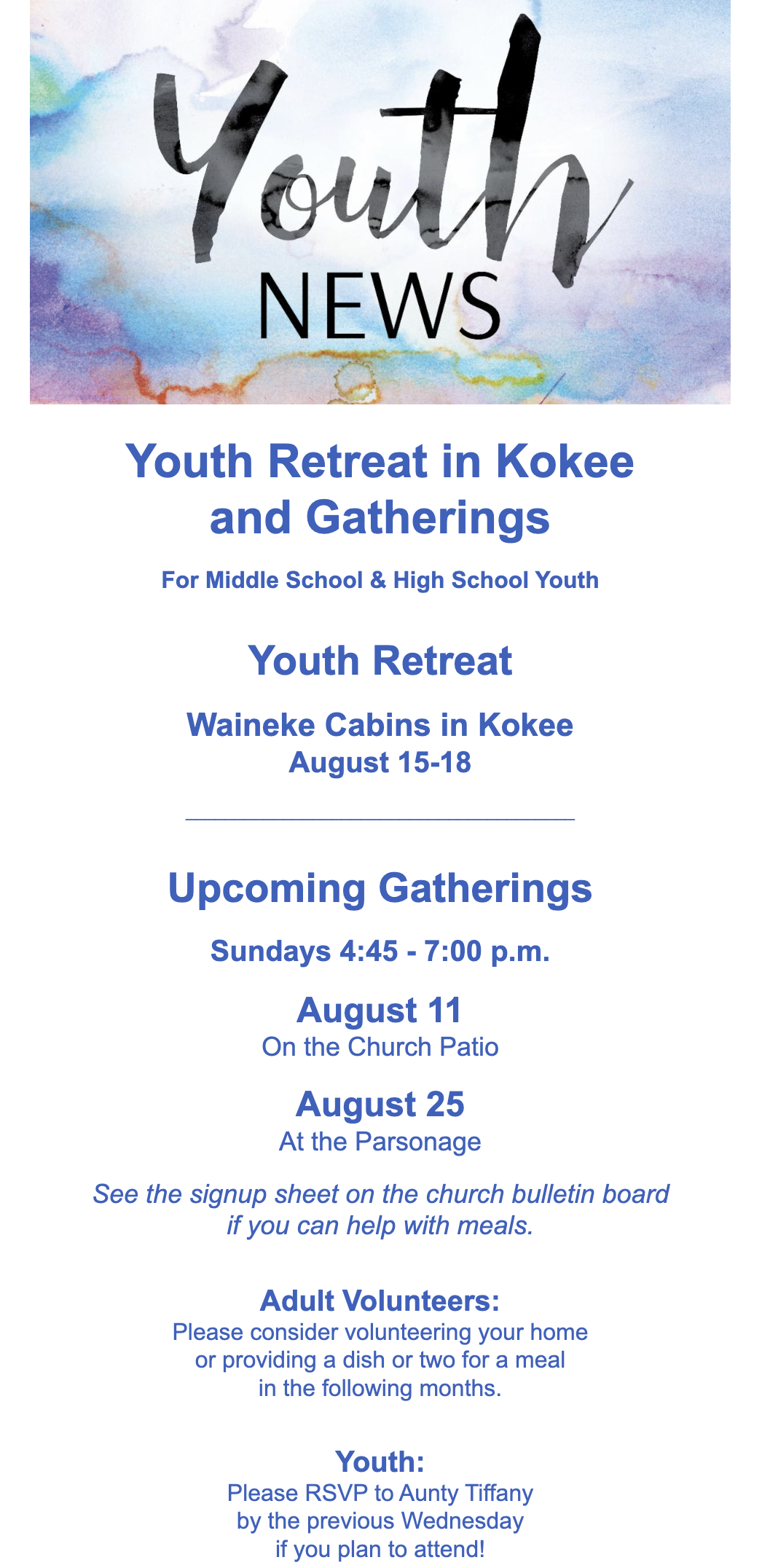 Youth Group Events Koloa Kauai Church